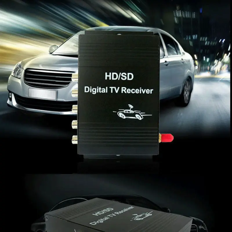 HD/SD ATSC MH USA Digital TV Receiver Mobile Car TV Box 4 Video 2 Audio