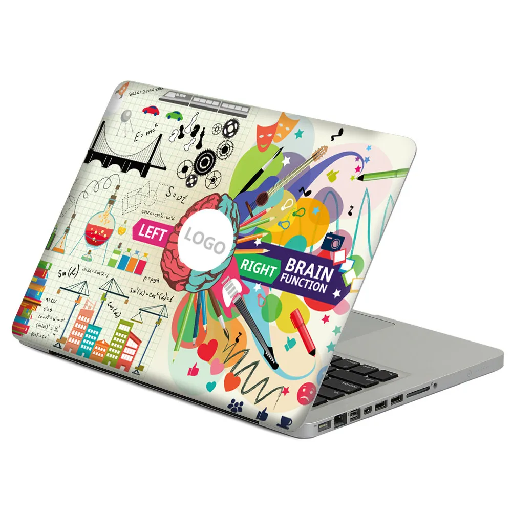 Левая и правая мозговая наклейка для ноутбука, наклейка для MacBook Air Pro retina 1" 13" 1", винил Mac, корпус для ноутбука, полное покрытие кожи