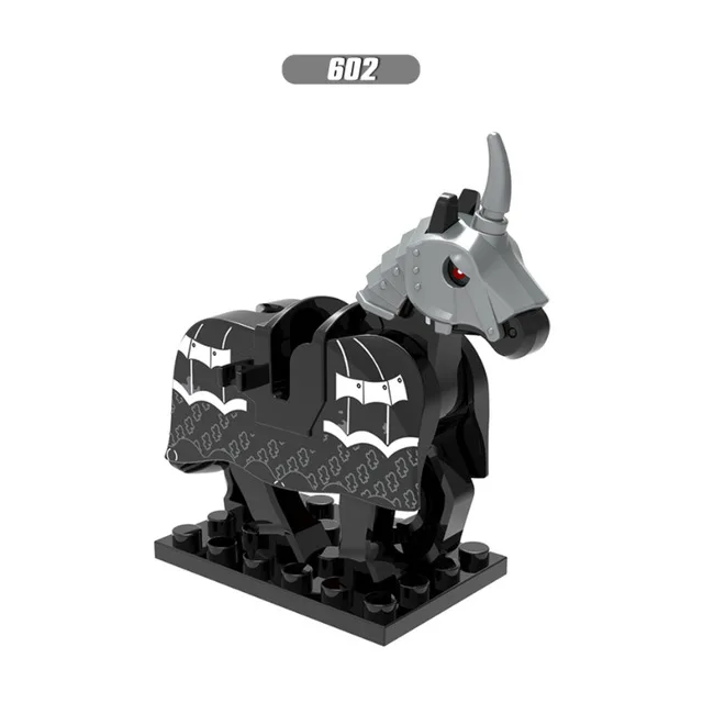 

30pcs Medieval Knight Wars Rome Knights Blue Horse Crown Building Blocks Bricks Toys for Children