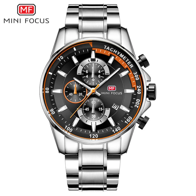 MINI FOCUS Men's Business Dress Watches Stainless Steel Luxury