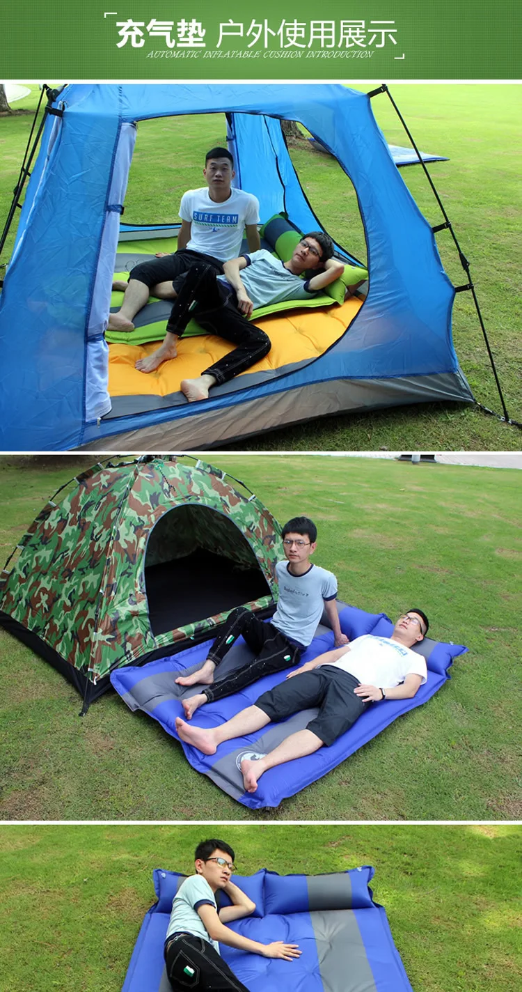 Dobro ao ar Colchão de Acampamento Camel Almofada Inflável Livre 18 Ponto Automática 190*130*3.5cm Viagem 033-1 9 livre 18 ponto almofada inflável automática 190*130*3.5cm viagem colchão de acampamento