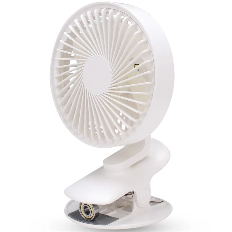 

LBTBATE Portable Cooling Mini USB Fan 4 Speeds 360 Degree All-round Rotation Rechargeable Air Fan USB Charging Desktop Clip Fan