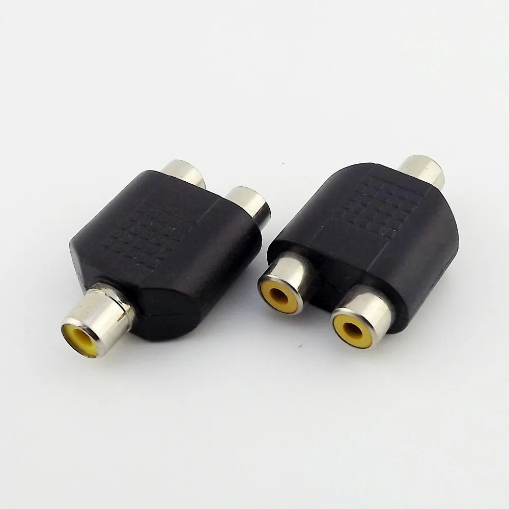 10 шт. RCA гнездовой разъем для Dual 2X Phono Female Y сплиттер аудио адаптер | Компьютеры и