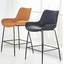 Скандинавский барный стул для отдыха, семейный современный простой креативный Железный барный стул перед столом, Красный Кофейный стул