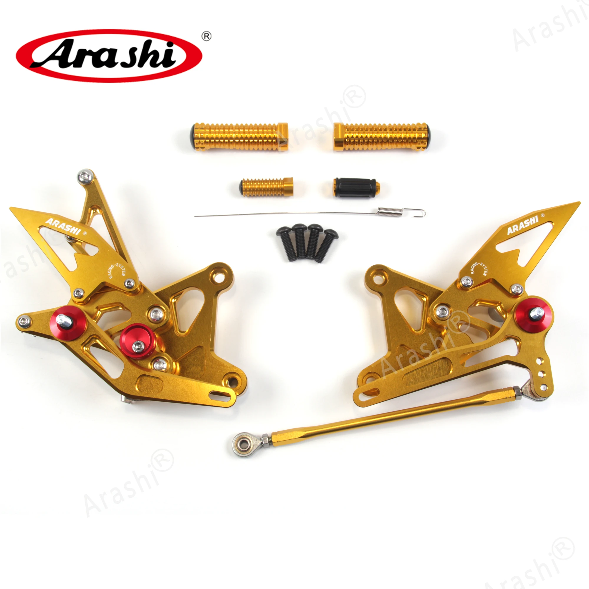 Араши для KAWASAKI ZX6R ZX636 2005 2006 CNC регулируемые Задние подножки ног Rearset NINJA ZX 6R 636