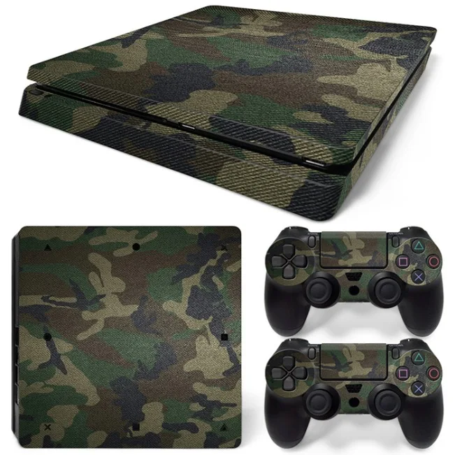 

Custom made Waterproof Console decals For PS4 Slim Sticker for Sony PlayStation 4 slim 2pc controllers skins Stickers