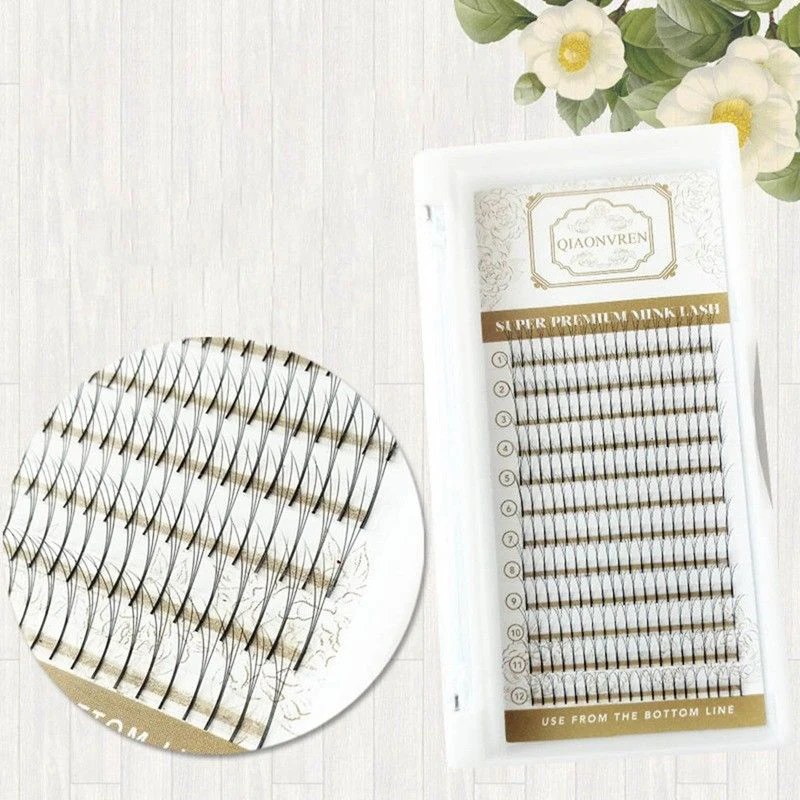 

NEW Black Premade Fan Volume Eyelash Extensions 3D 5D 6D Cluster Lashes C Curl