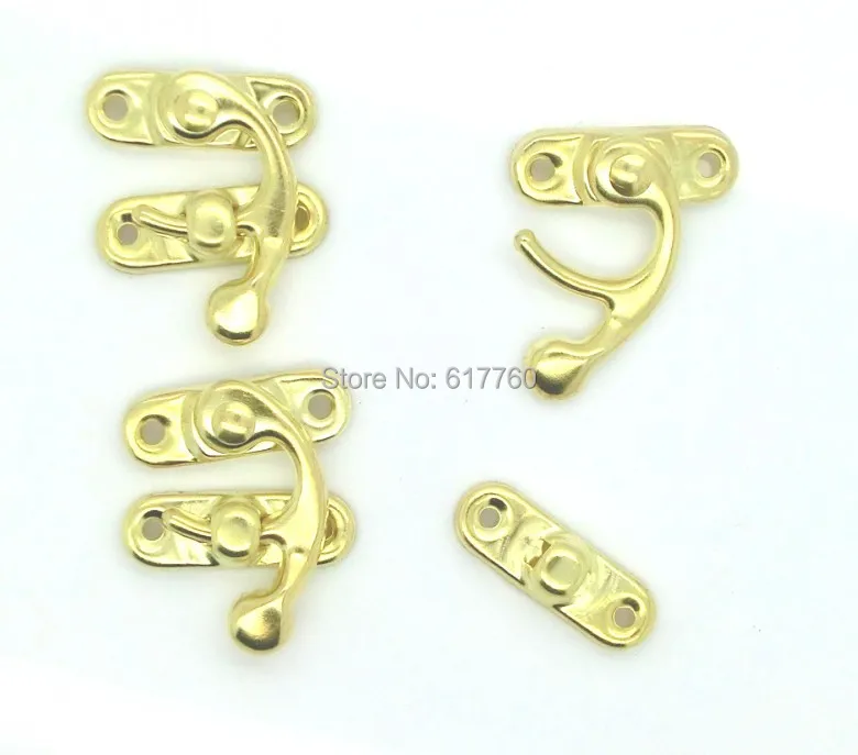 Free Shipping50 Sets Metal Hook Box Latches Clasp Box Lock Purse Lock