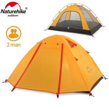 

Naturehike 2 Person Camping Tent Double Layers Aluminum Rod 3 Season Outdoor Hiking Travel Play Tent Rainproof NH15Z003-P