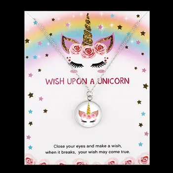 Unicorn Cute Animal Pendants Necklaces Jewelry Birthday Gift