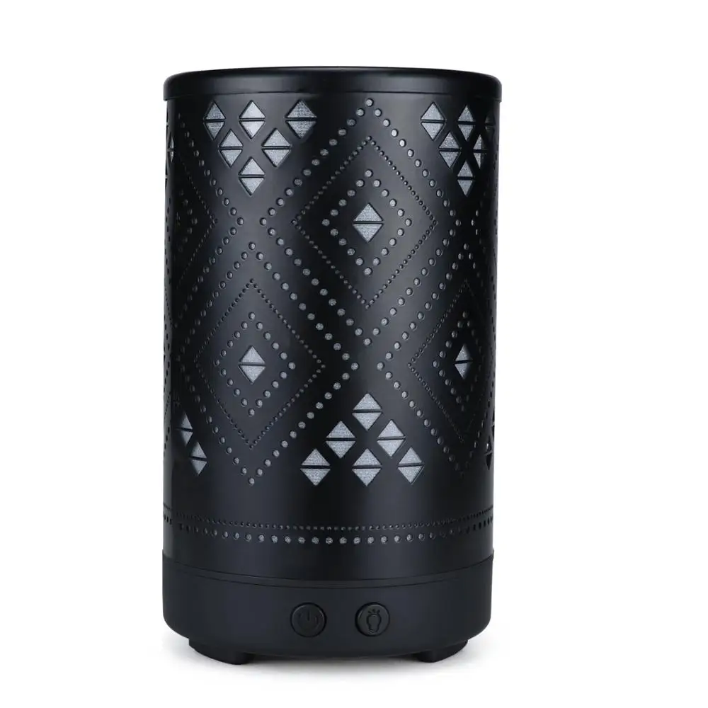 

100 ml Metal Aroma Essential Oil Diffuser Ultrasonic Diffuser with Colorful LED Night Aroma Lamp Diffuser for Room Home Bedroom