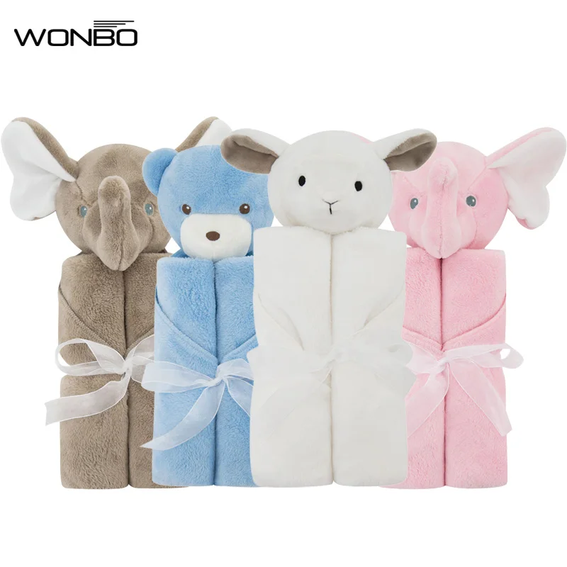 

Baby Blankets 76x76cm Baby Bedding Winter Birthday Gift Newborn Soft Warm Coral Fleece Plush Animal Educational Plush Toy
