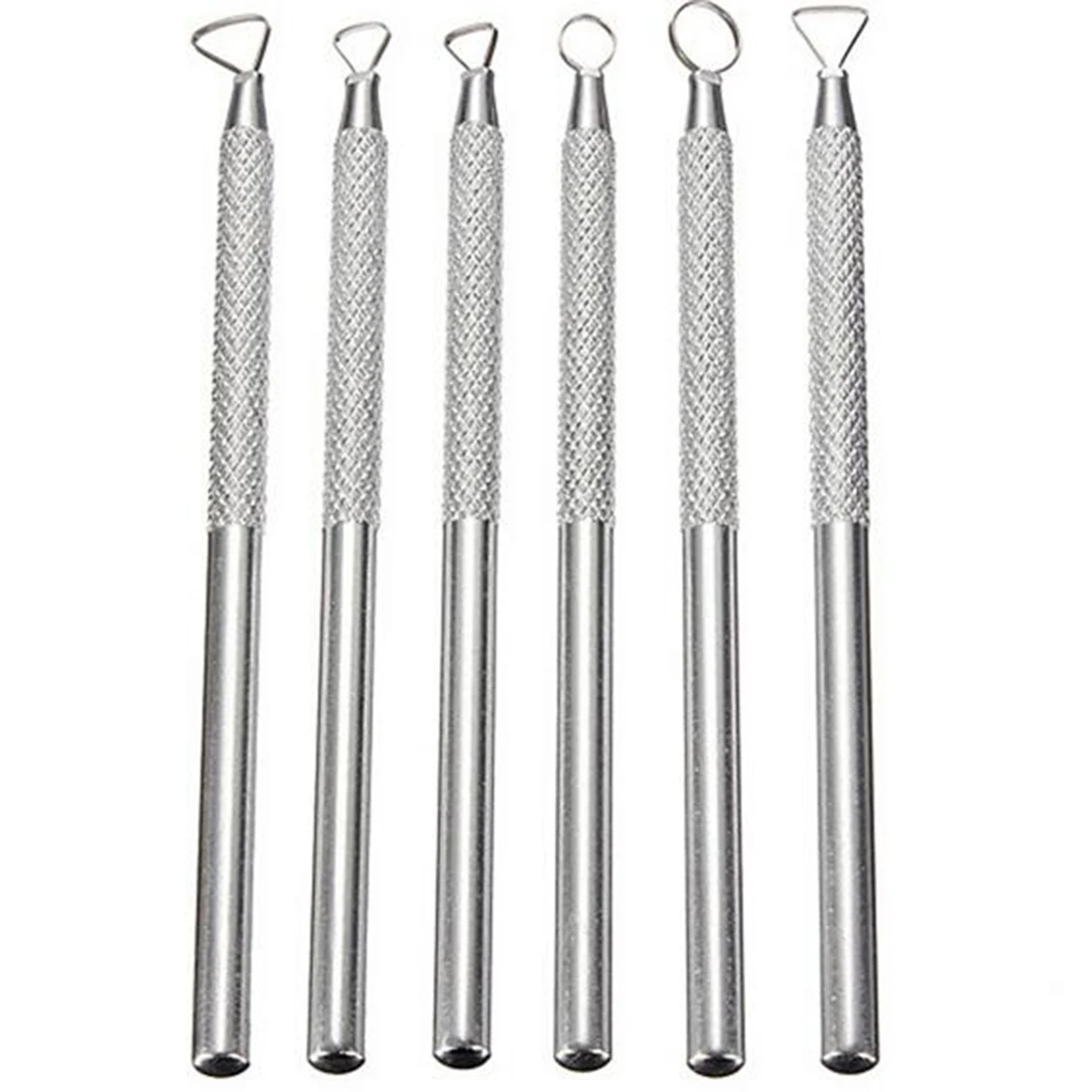 Practical 6pcs Durable Wax Carvers Metal Sculpture Tool Clay Sculpting Curving Pottery Practical