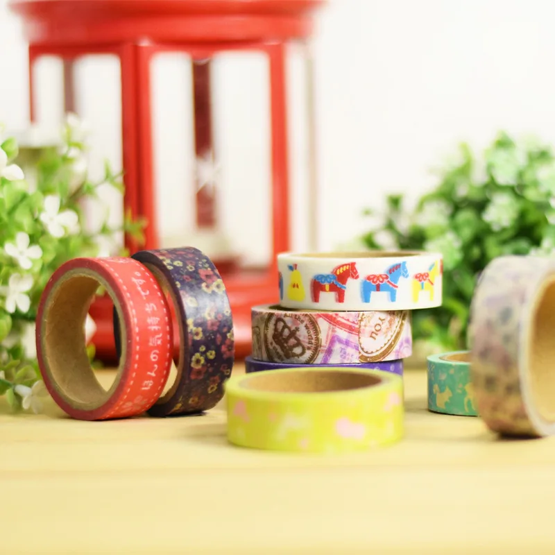 6 pcs/Lot Mini paper tape Japanese decorative tape Washi masking tapes