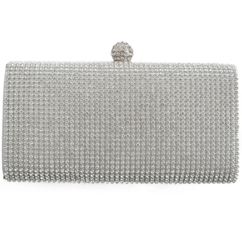 Новинка, вечерняя сумочка-клатч с серебряными бриллиантами и кристаллами, сумочка для вечеринки, выпускного, свадьбы