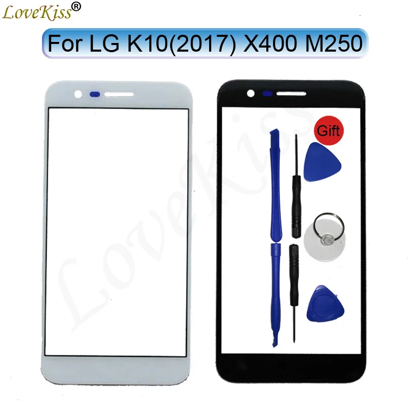 

Front Panel Glass For LG K10 2017 K 10 X400 M250 M250N Touch Screen Lens LCD Display Digitizer Outer Glass Cover TP Replacement