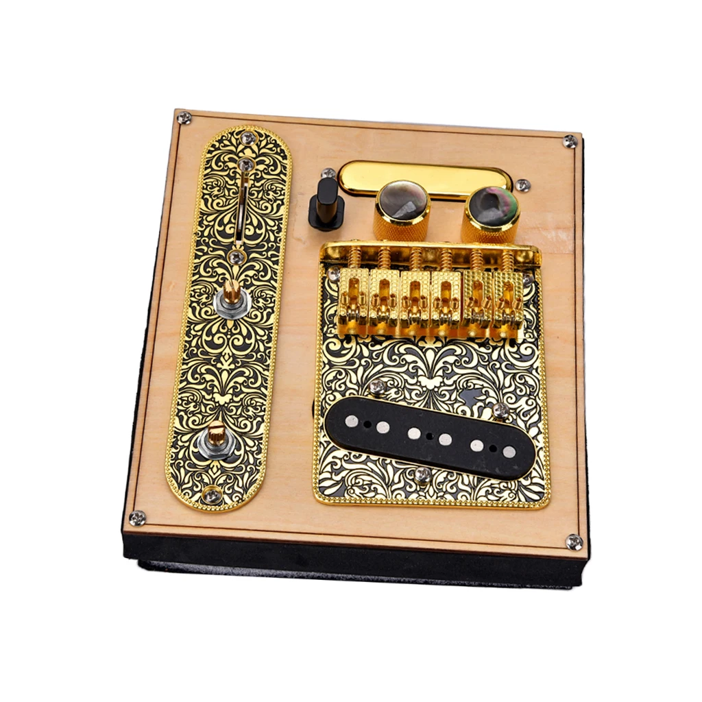 Tooyful 3 Way Prewired Control Plate Bridge Volume Tone Knobs for Telecaster Musical Instrument Parts Replacement Accessories