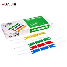 Пластиковый металлический зажим для переплета, 50 шт., 2 отверстия, бумажные крепежные детали, офисный переплет, расчески и колючки, офисный переплет H1011