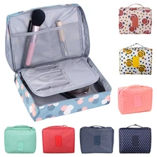 Дорожная косметичка для хранения большая емкость на молнии косметичка в горошек красивый чехол для макияжа Наборы для макияжа