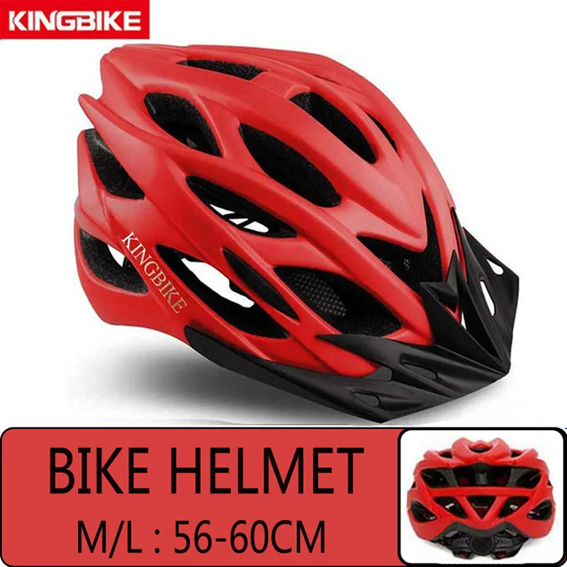 KINGBIKE велосипедный шлем ультралегкий велосипедный шлем в форме MTB шлем Casco Ciclismo дорожный горный шлем MTB шлемы - Цвет: 652N-Red