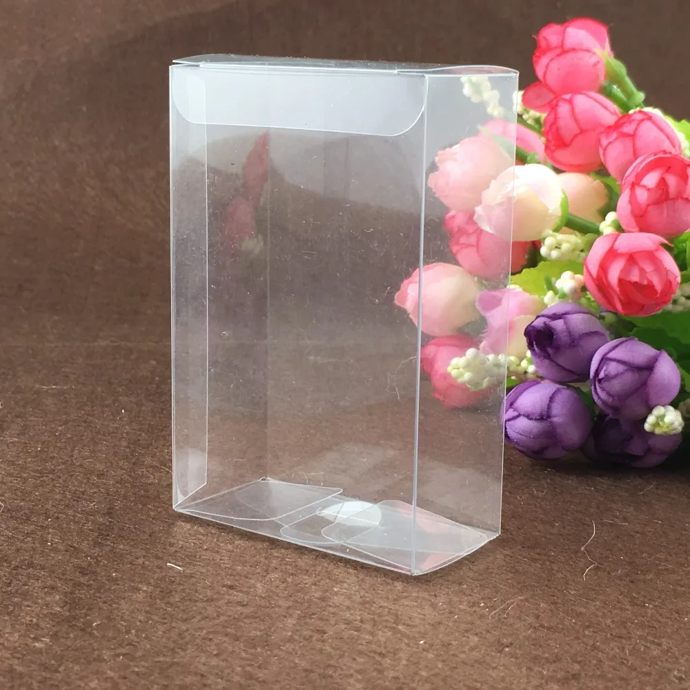 30 шт 3,5*8*8 см прозрачный пластик ПВХ коробка упаковочные коробки для подарков/шоколада/конфет/косметики/торта/ремесла квадратный прозрачный ПВХ коробка