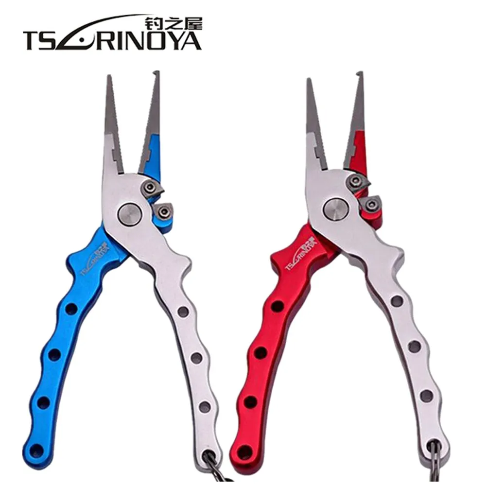 Trança de Alumínio de Aviação Cortador de Aperto Alicate de Peixe de Pesca Vara de Pesca Tsurinoya Multi-purpose Alicate Iscas Alicates 17 cm 89g