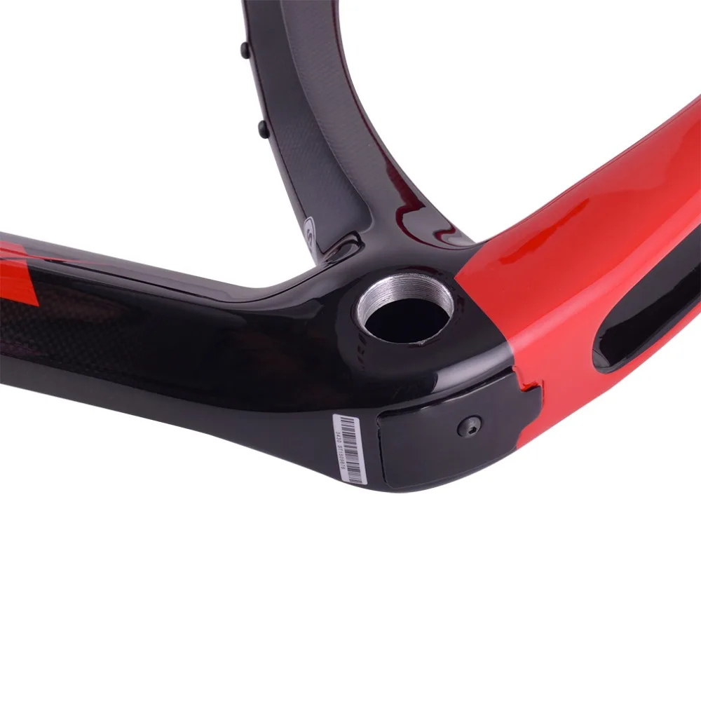 Perfect Matte Black And Glossy Carbon Road Bike Frame Disc Brakes Di2 BSA BB68 Carbon Fibre Road Cycling Race Bicycle 12