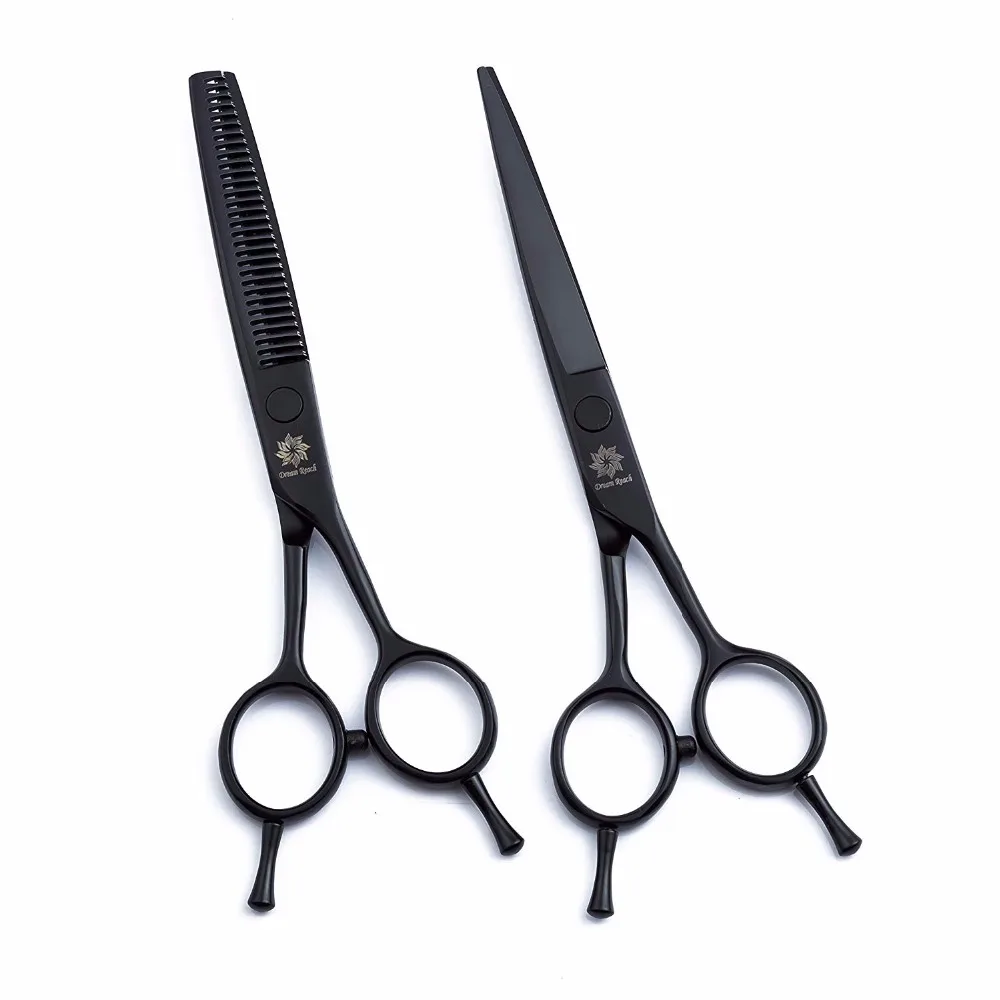 Professional Black Japanese Stainless Steel Twin Tail Hair Scissors