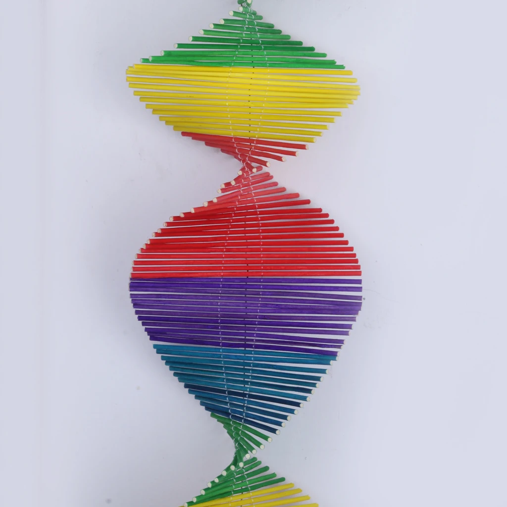 Rainbow Color Spiral Wind Garden Park Tent Charm Hanging Spinner 5 Size 