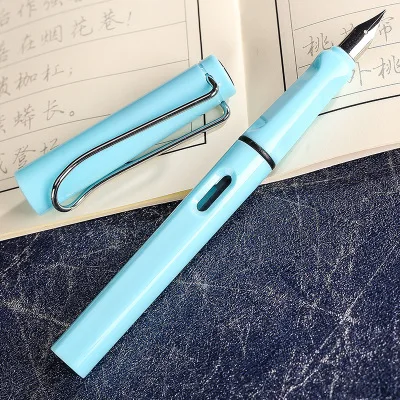 light blue Радужный цвет авторучка для детей письма школы милые офисные принадлежности канцелярский подарок; Ручка инструмент для письма 0,38 мм - Цвет: light blue