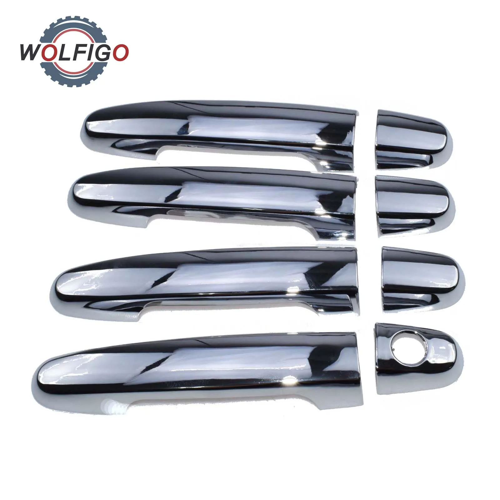 WOLFIGO Door Handle Chrome Cover For Toyota Camry Corolla Highlander Matrix Yaris Prius RAV4
