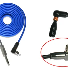 1 шт. тату правый угловой синий RCA силиконовый шнур ноги мягкий силиконовый шнур для тату машины питания