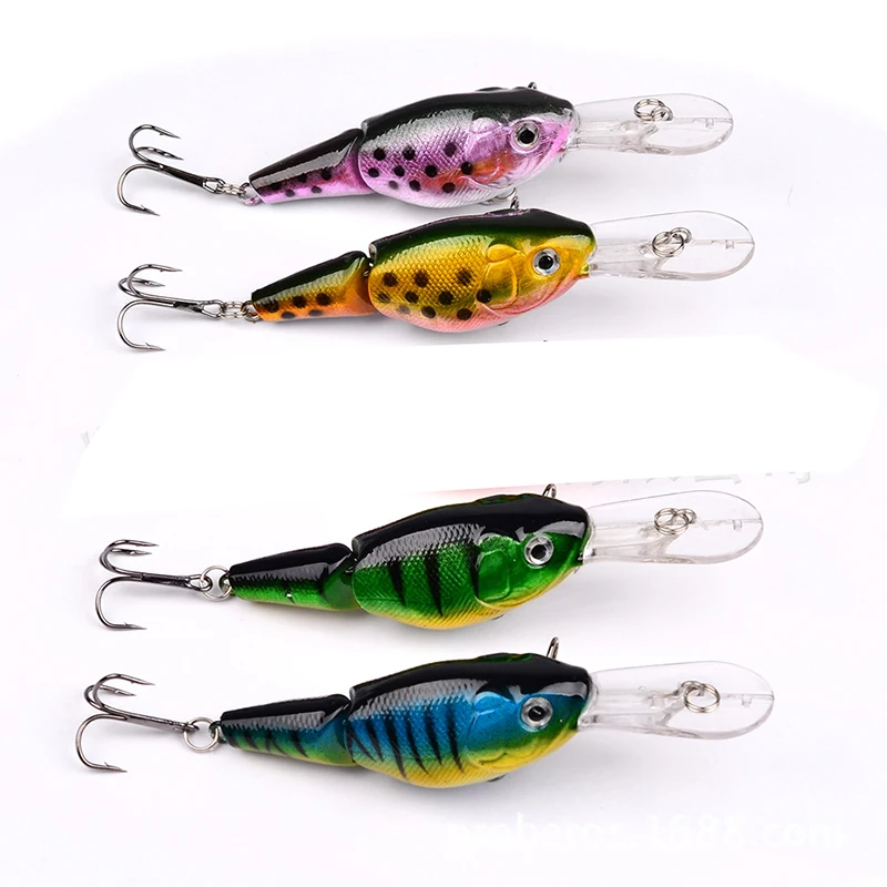 NCC 1PC Crank Fishing Lure 2 Sections Crank Baits Bass Baits 9cm 3.54