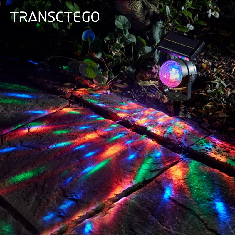 Us 15 21 33 Off Led Solar Garden Light Powered Disco Party Lamp Colour Changing Revolving Spotlight Chrismas Pathway Lawn Lights In