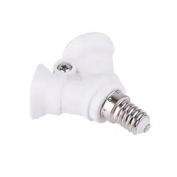 Светодиодный E14 до 2 E14 адаптер держателя лампы белого цвета для осветительных приборов AC220-230V