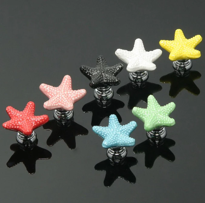 

Multi-color Ceramics Knobs Furniture Drawer Wardrobe Handle Kitchen Cabinets Cupboard Dresser Children's Room Pull Door Knobs