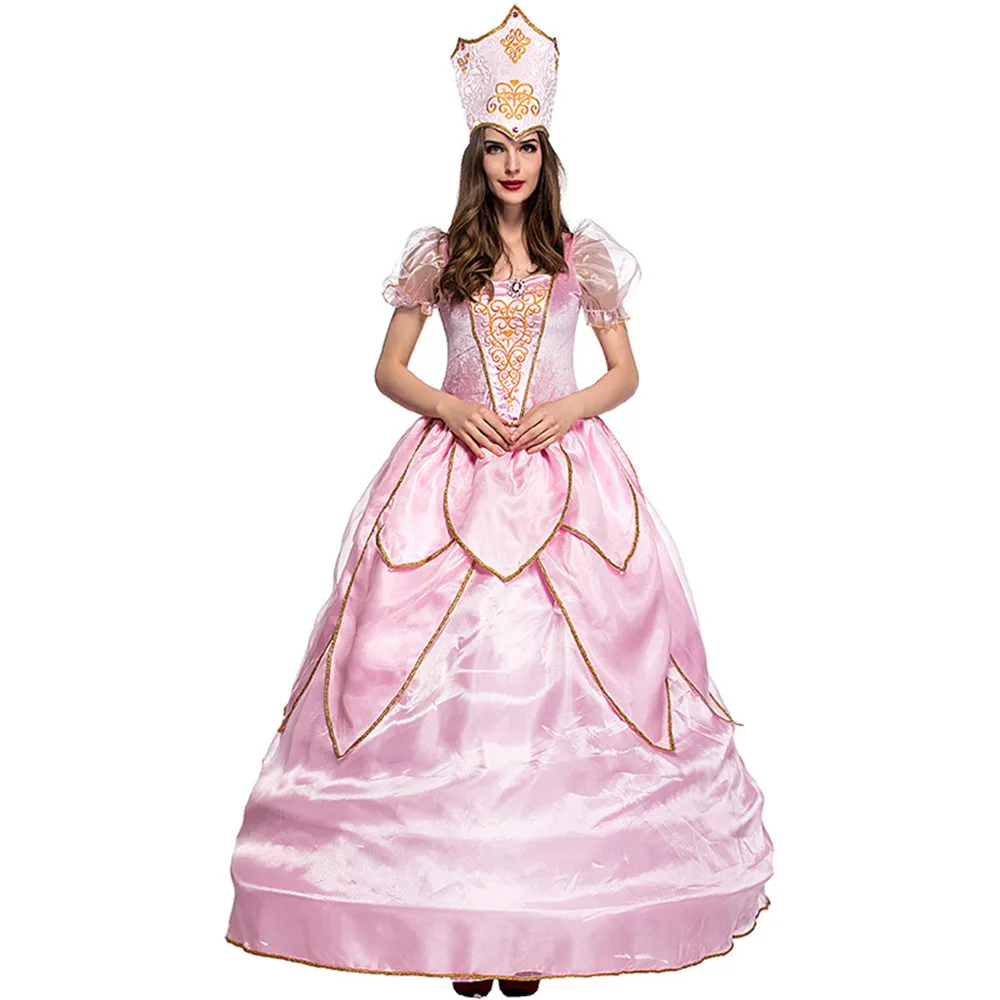 

Cosplay Halloween Carnival Party Costume Adult Fairy Tale World Pink Flower Fairy Fairy Fairy Queen Princess Dress Fancy Dress