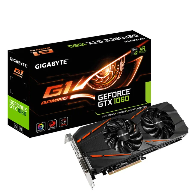 

Gigabyte GeForce GTX 1060 G1 Gaming 3G, GeForce GTX 1060, 3 GB, GDDR5, 192 bit, 7680 x 4320 Pixeles, PCI Express x16 3.0