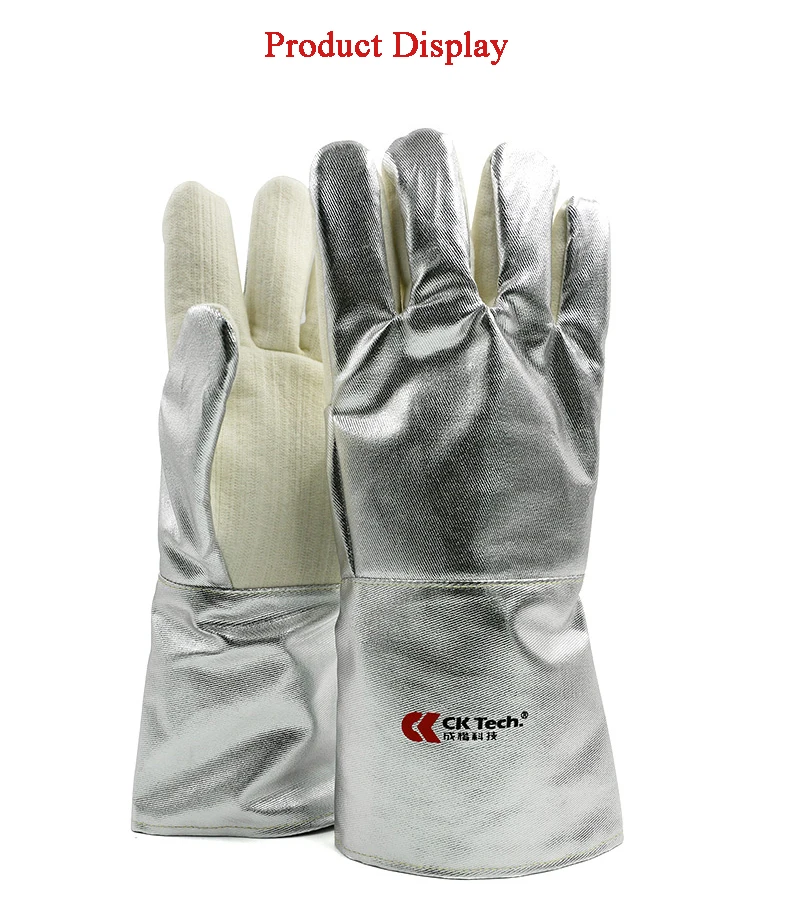 Термостойкие рабочие перчатки с алюминиевой изоляцией на 400-1000 градусов, утепленные огнестойкие противопожарные защитные сварочные перчатки