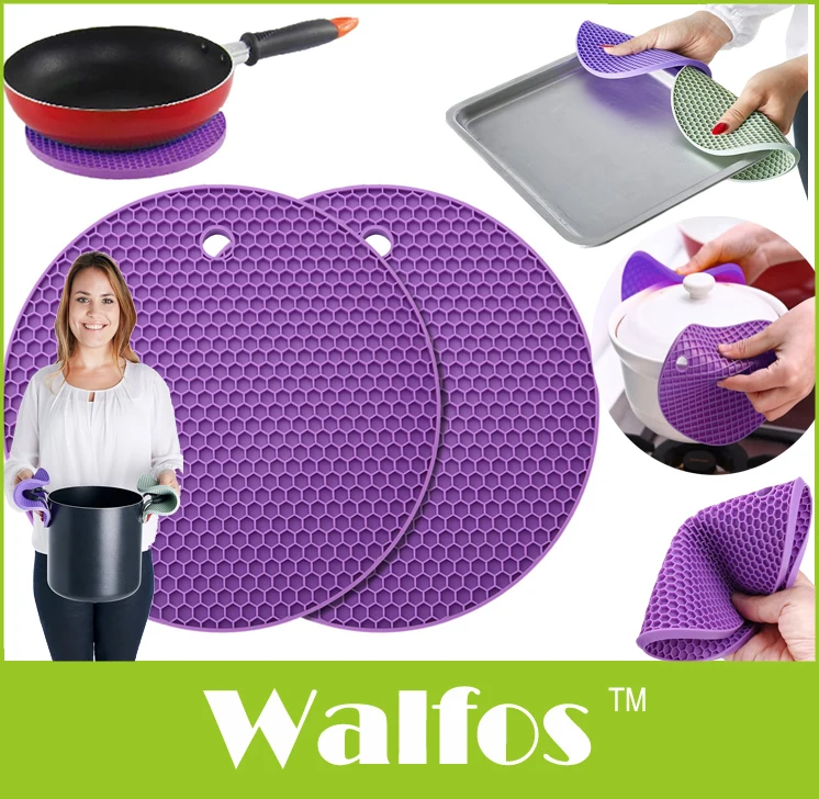 WALFOS NonSlip heat Resistant kitchen cooking Hot pot cover holder Pad