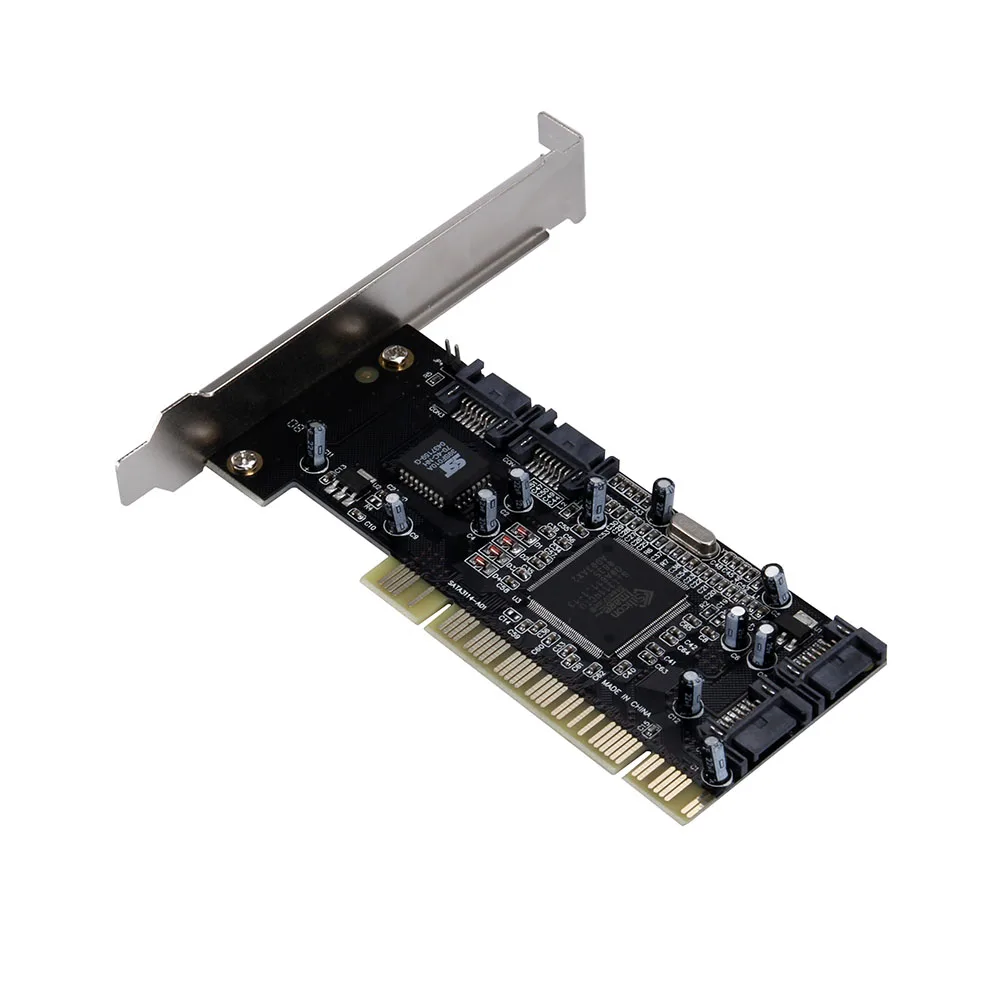 Newly PCI to 4 Ports SATA Serial ATA RAID Sil3114 3114 Converter ...