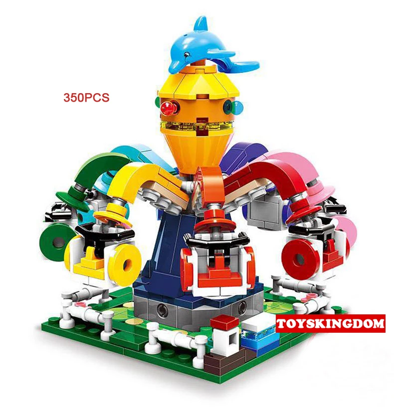 

city funland mini Octopus Amusement Park riders moc building block model bricks toys collection for children gifts