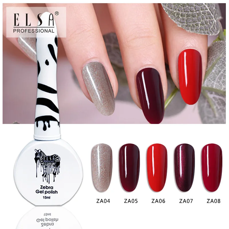 

ELSA New 2019 UV Gel Nail Art Design Manicure 72Color 15Ml Soak Off Enamel Gel Polish UV Gel Nail Polish Lacquer Varnish