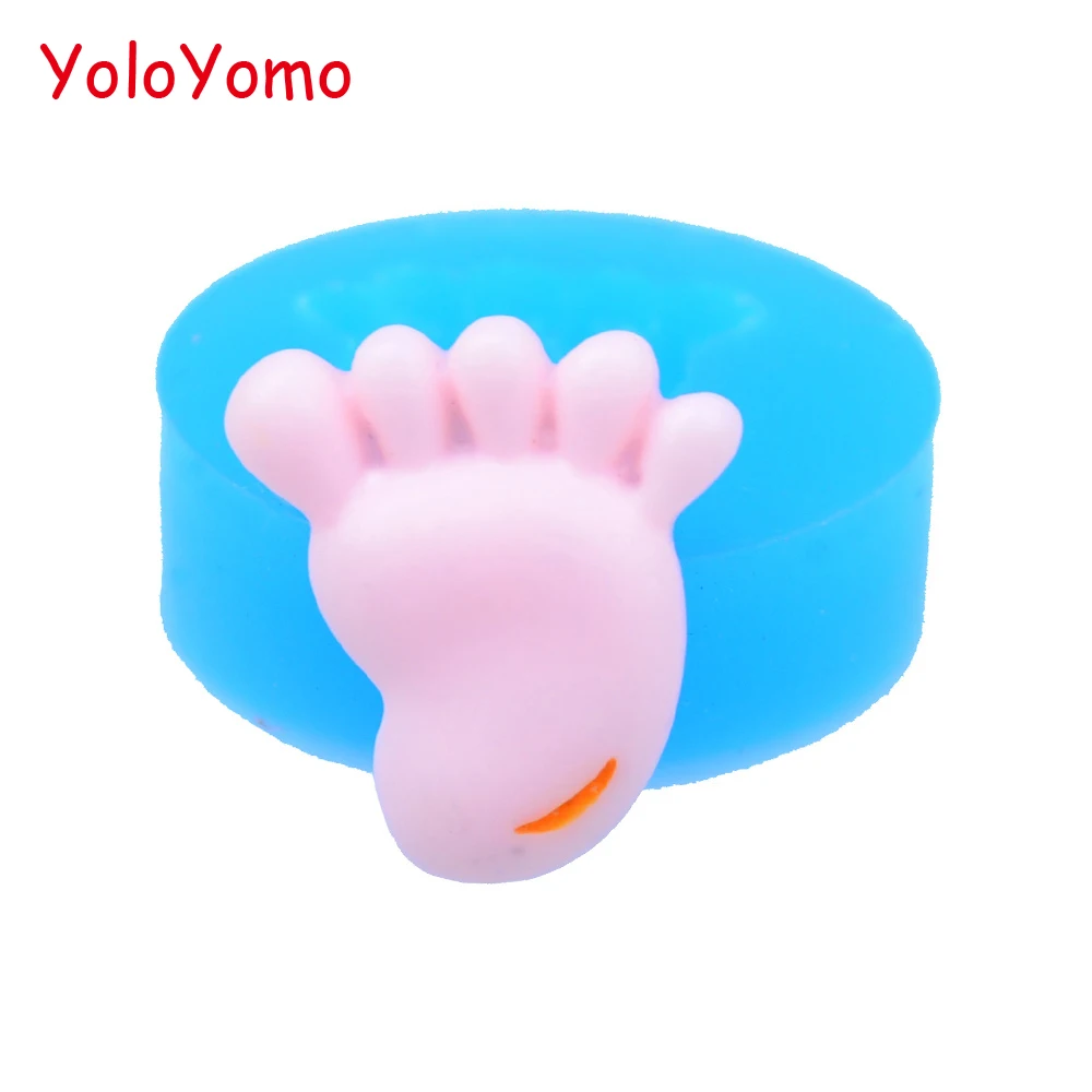 F048YL Small Feet Silicone Flexible Mold for Baking Tools, Polymer Clay