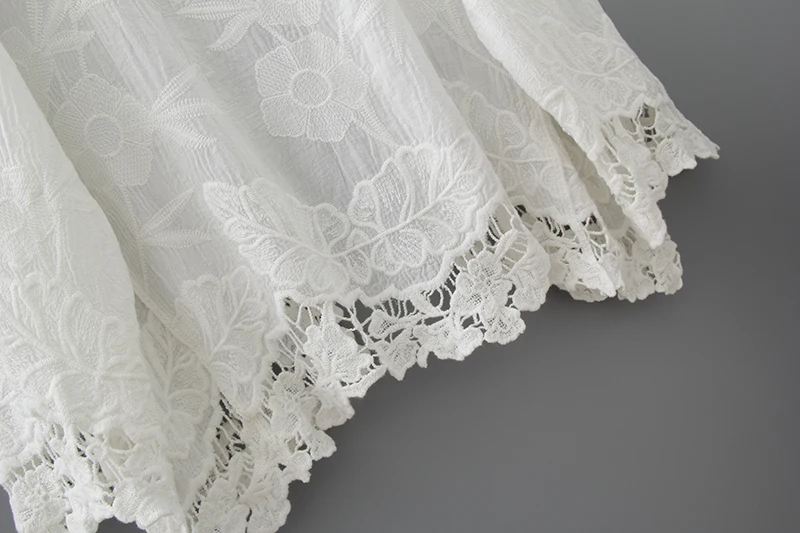 Crochet Lace Kimono Summer 2019 Fashion Holiday Lace Up Tops Women Long Sleeve Hollow Out White Blouse Beach Kimono Cardigan