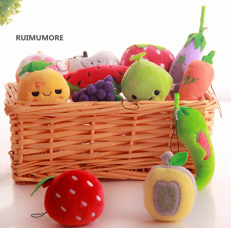 Hot Multi Models. All Fruits , Vegetables NEW Mini 5 10CM Approx Stuffed Plush Toy Dollsin