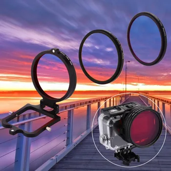 

58mm Yellow + Red + Purple Underwater Diving Lens Filter for GoPro HERO5