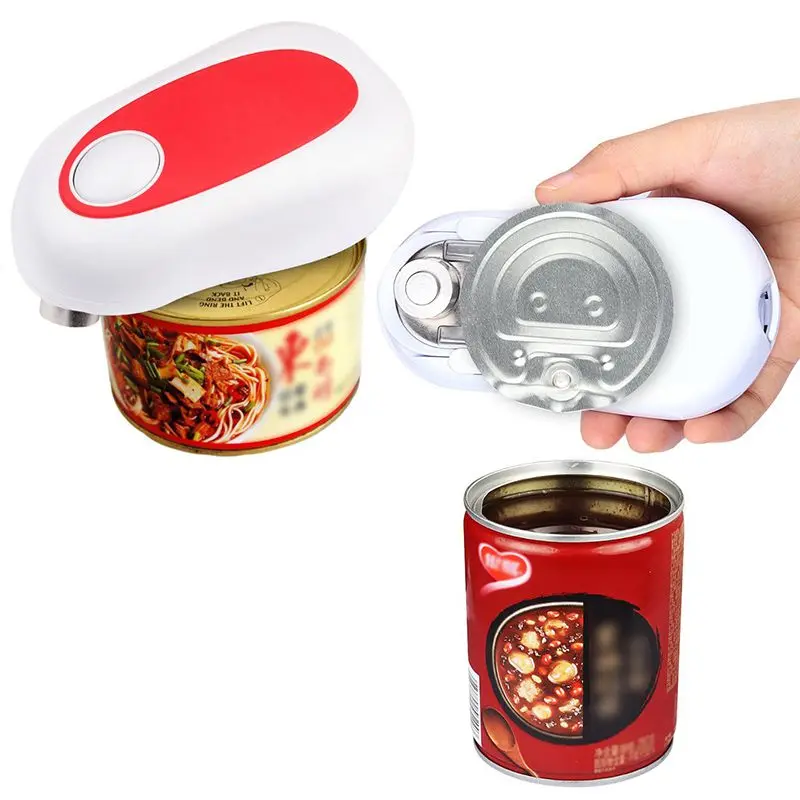 

Convenient Electric Can Opener Smooth Soft Edge Opener with One-Touch Start Easy To Use Kitchen Gadgets