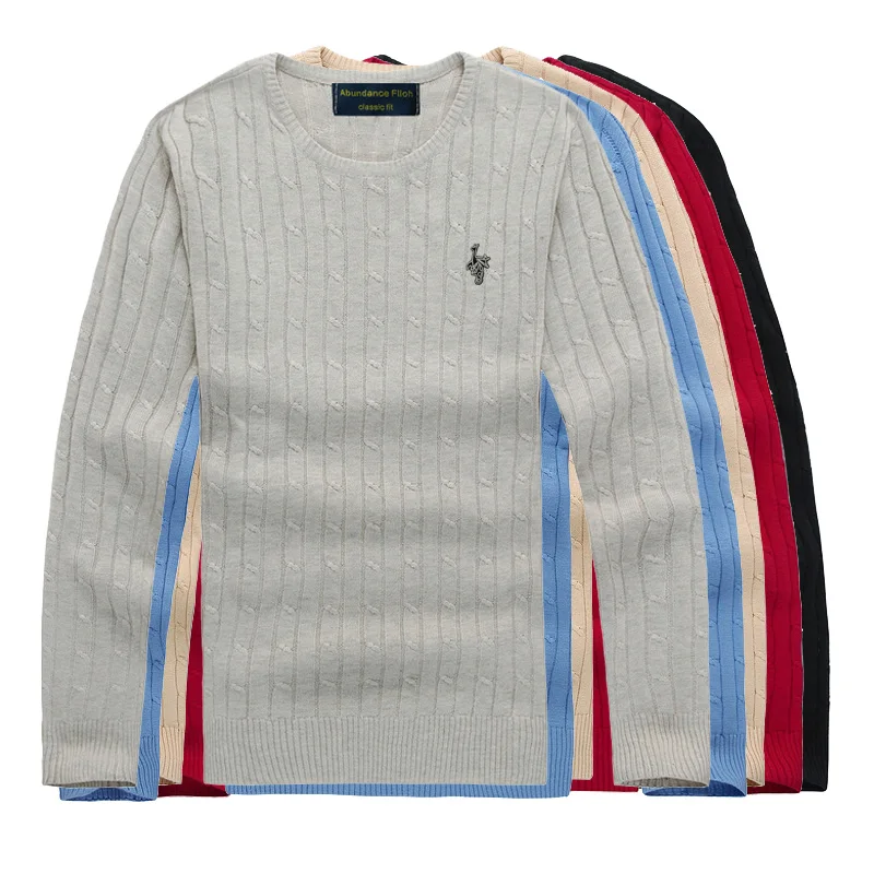 

2019 autumn and winter men's O-NECK sweater Korean version of the self-cultivation round neck youth thick sweater brand swe