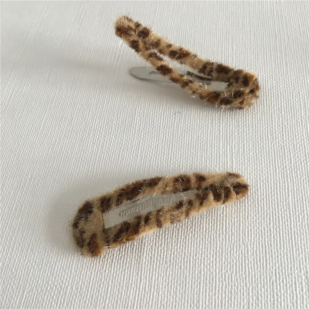 

TRENDY HAIR JEWELRY BLACK LEOPARD PRINT HAIRPINS FOR WOMEN GIRL